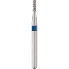Patterson® Sterile Single-Use Diamond Burs – FG, Medium, Blue, Flat End Cylinder, # 835, 1.0 mm Head Diameter, 25/Pkg