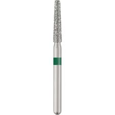 Patterson® Sterile Single-Use Diamond Burs – FG, Coarse, Green, Modified Flat End Taper, # 847KR, 1.8 mm Head Diameter, 25/Pkg