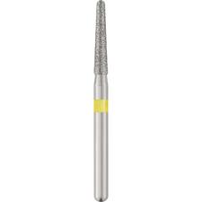 Patterson® Sterile Single-Use Diamond Burs – FG, Extra Fine, Yellow, Round End Taper Long, # 856, 1.6 mm Head Diameter, 25/Pkg