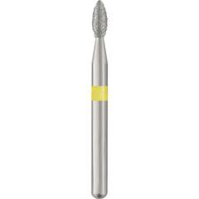 Patterson® Sterile Single-Use Diamond Burs – FG, Extra Fine, Yellow, Pointed Football, # 368, 25/Pkg