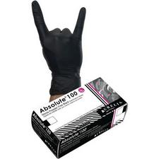 Absolute® 100 Nitrile Exam Gloves – Powder Free, Latex Free, Black, 100/Pkg