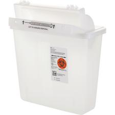 SharpSafety™ In-Room™ Sharps Container with Counterbalance Lid – 5 Quart, Clear, 20/Pkg
