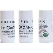 Lip Organics® Unscented Lip Balm, 100/Pkg