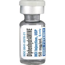 Diphenhydramine HCl 50 mg/1 ml Injection Vial, 1/Pkg