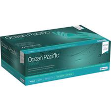 Gants d’examen médical en nitrile Ocean Pacific™ TruAloe – sans latex, sans poudre, aloès vert, 200/boîte