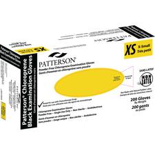 Patterson® Chloroprene Black Examination Gloves – Powder Free, Latex Free, 200/Pkg