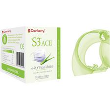 S3 ACE Earloop Face Masks – ASTM Level 3, 50/Box