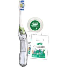 GUM® KIT Adult Patient Travel Toothbrush Bundle, 144 Packs/Pkg