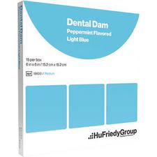 Dental Dam – Latex Free, 6" x 6", Peppermint, Light Blue, 15/Pkg