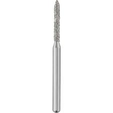 Patterson® Sterile Single-Use Diamond Burs – FG, Medium, Blue, Beveled Cylinder, # 885, 1.2 mm Head Diameter, 25/Pkg