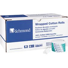 Wrapped Cotton Rolls – 1-1/2", Nonsterile, 2000/Pkg