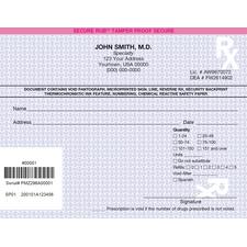 California Prescription Blanks – 1 User, 1 Part, Personalized, 5-1/2" W x 4-1/4" H, 100 Sheets/Pad, 10 Pads/Pkg