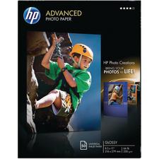 Hewlett-Packard HP Photo Paper, Glossy, 10 ml, 8-1/2" x 11", 50 Sheets/Pkg