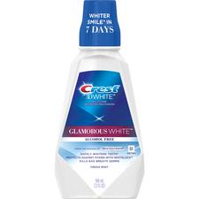 Crest® 3D White™ Glamorous White Multi-Care Whitening Mouthwash – Alcohol Free, Fresh Mint, 946 ml Bottle, 6/Pkg