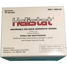 Helistat® Absorbable Collagen Hemostatic Sponges – 1/2" x 1", 18/Pkg