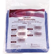 Braval® Lab Coat – Material Approved for AAMI Level 3, Latex Free, Knee Length, Dark Blue, 10/Pkg