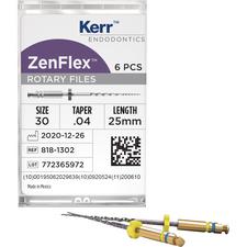 Limes rotatives de façonnage ZenFlex™ NiTi – 31 mm de longueur, 6/emballage