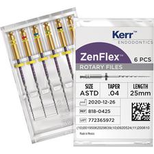 ZenFlex™ NiTi Rotary Shaping Files – 25 mm Length, 6/Pkg