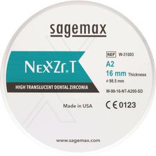 Sagemax NexxZr® T CAD/CAM Disks – Size W98, 16 mm Thickness