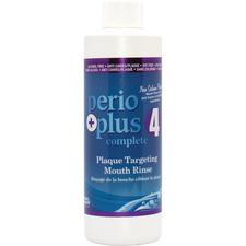 Bouteilles de rince-bouche pour la prévention de la plaque PerioPlus 4 Complete au fluorure de sodium, sans alcool