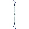 Curette chirurgicale – N° 10, petite, lame d'une largeur de 3 mm, dentelée, manche Shark, double extrémité