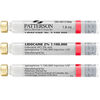 Anesthésique de chlorhydrate de lidocaïne 2 % avec épinéphrine Patterson® – 1:100,000, Cartouches de 1,8 mL, 50/emballage