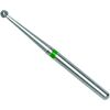 Spring Disposable Surgical Length Diamond Burs – FG Long, Super Coarse, Green, Round, # 801L - 1.4 mm Head Diameter, 25/Pkg