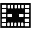 Patterson® Film Mount Charts – 10 Series Gray Cardboard, Open Window, 100/Pkg - 10-130