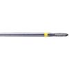 NTI® Universal Cutters – Superfine Cross Cut, HP, 1.75" Shank Length, Yellow - Cylinder Round End, # 139, 2.3 mm Diameter, 8.0 mm Length