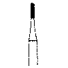 Patterson® Surgical Burs – FG Extra Long/Surgical Round End, 5/Pkg - Straight Fissure Crosscut, # 556, 0.8 mm Diameter, 3.5 mm Length