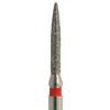 Diamond Instruments – FG, Fine, Red, Flame, Point End - 862F-010-FG, 1.0 mm Head Diameter, 8.0 mm Head Length, 5/Pkg