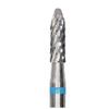 Tungsten Carbide Cutters – GX – X-Cut Medium, Blue Ring - Torpedo, Conical – HM 139GX-023, HP, 2.3 mm Diameter, 8.0 mm Head Length