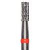 Tungsten Carbide Cutters – MF – Mini, X-Cut Fine, Red Ring - Cylinder, Flat End – HM 21MF-023, HP, 2.3 mm Diameter, 5.5 mm Head Length