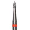 Tungsten Carbide Cutters – MF – Mini, X-Cut Fine, Red Ring - Bullet – HM 274MF-016, HP, 1.6 mm Diameter, 3.7 mm Head Length