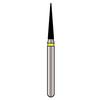Alpen® x1 Single Use Diamond Burs – FG, Extra Fine, Yellow, 25/Pkg - Cone Pointed End, # 858, 1.4 mm Diameter, 8.0 mm Length