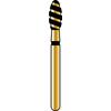 Alpen® Multi Use Diamond Burs – FG, Football - Fine, Red, # 379, 2.3 mm Diameter, 5.0 mm Length, 5/Pkg