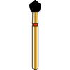 Alpen® Multi Use Diamond Burs – FG, Barrel - Fine, Red, Acorn, # 905, 3.1  mm Diameter, 3.1  mm Length, 5/Pkg