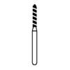 NTI® Turbo Diamond Burs – FG, Super Coarse, Black, 5/Pkg - Cylinder Beveled End, # SC878-T, 1.2 mm Diameter, 8.0 mm Length