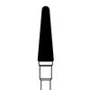 NTI® Universal Cutters – Coarse Titanium Toothing, HP, 1.75" Shank Length, Slim Black - Round End Taper, Size #UC079GTI, 14 mm Head Length, 4.0 mm Diameter