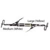 Patterson® Amalgam Carriers - Steel/Delrin, Double End - Steel, Medium/Large, White/Yellow