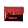 Alpen® Carbide Trimming and Finishing Burs – FG, Flame 12 Flutes, Point End, 5/Pkg