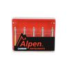 Fraises au carbure pour taille et finition Alpen® – FG, forme ovoïde, 12 cannelures, bout arrondi, 5/emb.