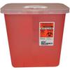 Multipurpose Sharps Containers with Rotor Opening Lid - Multi-Purpose Sharps Containers – 2 Gallon, Transparent Red