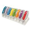 EZ ID Tape System – 8 (3') Rolls of Tape with Organizer Rack - Neon Colors (J & M-S)