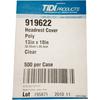 Everyday Headrest Covers – Poly, 500/Case - 13" x 10" Clear