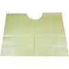 Contour Neck Patient Bibs - Green, 3 Ply with 1 Ply Poly, 18" x 22"