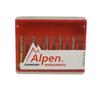 Alpen® Multi Use Diamond Burs – FGSS, 5/Pkg - Coarse, Blue, Tapered Round End, # 856-7, 1.6 mm Diameter, 7.0 mm Length
