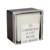 Tungsten Carbide Burs – HM 21R Straight Dome FG, 100/Pkg - Size #1157, 4.1 mm Diameter