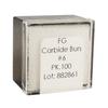 Tungsten Carbide Burs – HM 1 Round FG, 100/Pkg - # 6, 1.8 mm Diameter