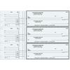 3-On-A-Page Manual Checks, 1 Part, Personalized, 12-15/16" W x 9" H (overall), 300/Pkg